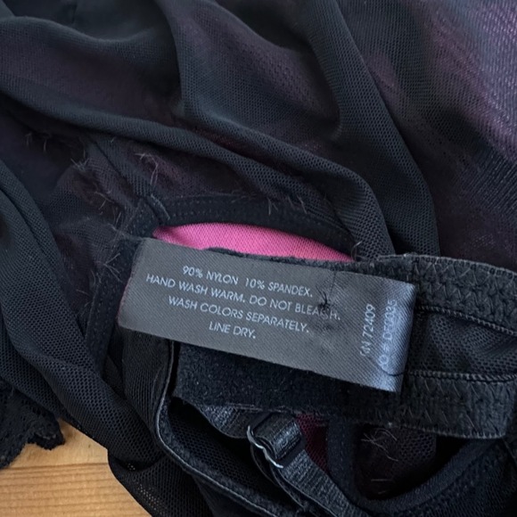 Corset Women L Whimisigoth Romantic Coquette‎ Floral Lace Bow Ruffle Top Boning - Picture 9 of 10